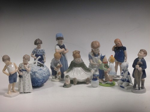 Lot 81 - A collection of Royal Copenhagen figures of...