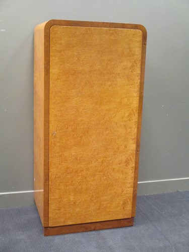 Lot 445 - A 20th Century continental burr maple wardrobe...