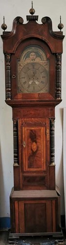 Lot 573 - An early Victorian oak, mahogany and inlaid...