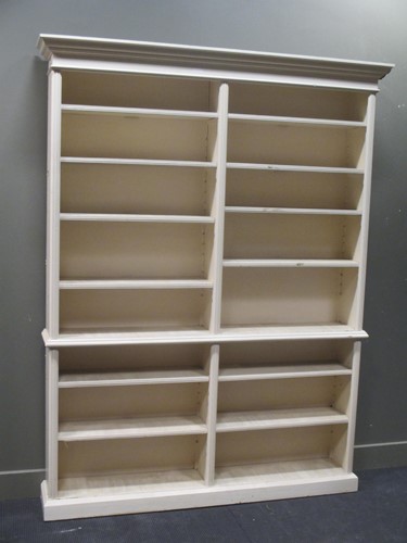 Lot 576 - A large 20th century white painted wood open...