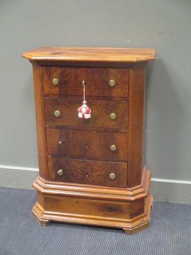 Lot 484 - A Continental walnut 4 drawer chest in 17th...