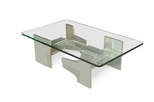 Lot 204 - Gérard Mannoni (French, 1928-2020), an aluminium coffee table