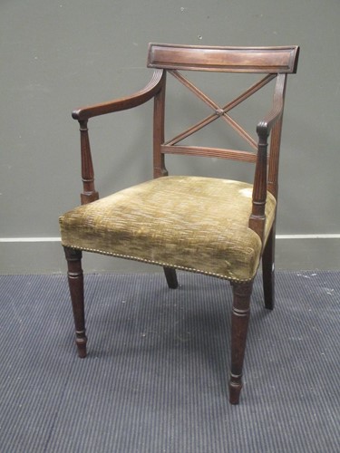 Lot 623 - A Regency mahogany desk chair