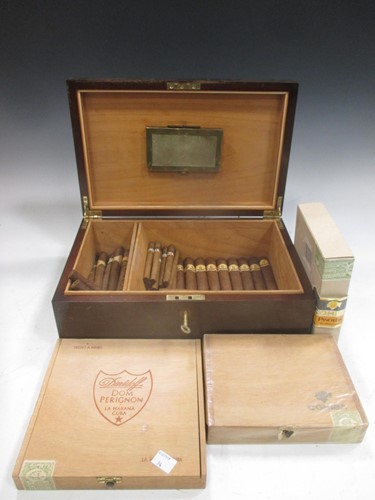 Lot 52 - A humidor containing Cohiba, Davidoff, Dom...