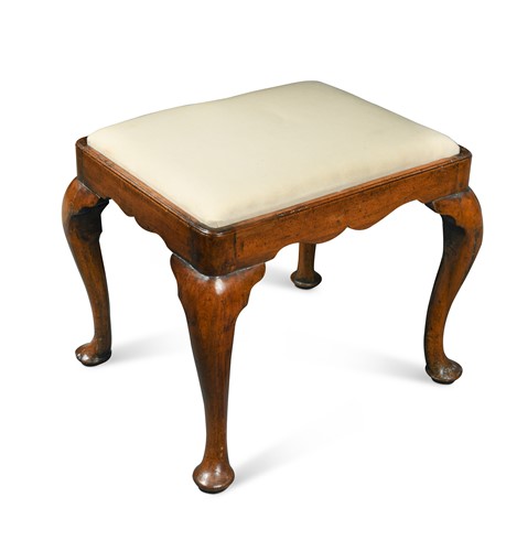 Lot 465 - A George II walnut stool