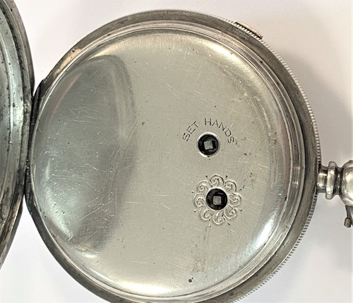 Lot 223 - S. Lichtenstein, Manchester - A Victorian silver 'Goliath' open faced chronograph pocket watch and chain