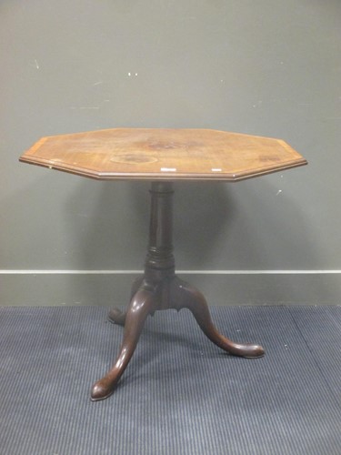 Lot 525 - A 19th century mahogany and inlaid octagonal...