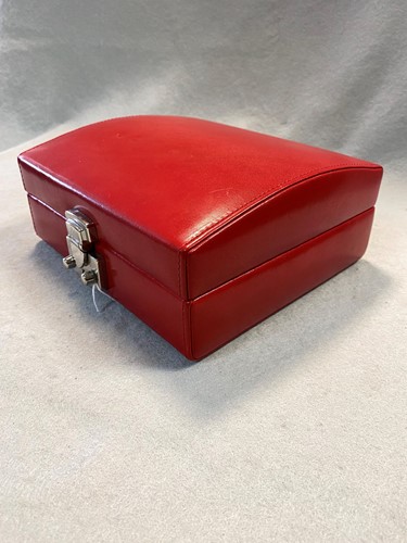 Lot 256 - Cepi Pelletterie - A handmade leather and suede travelling watch case