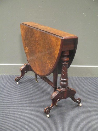 Lot 454 - A Victorian burr walnut inlaid Sutherland...