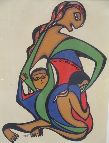 Lot 234 - Daphne Odjig, Untitled Mother and children,...