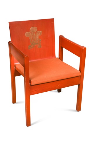 Lot 202 - An armchair from the investiture of the Prince of Wales, 1969