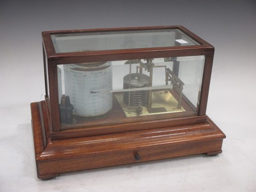 Lot 30 - An early 20th century mahogany cased barograph...