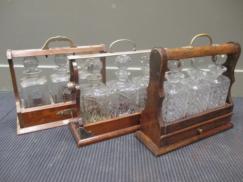 Lot 83 - Three oak cased tantulas, early 20th century