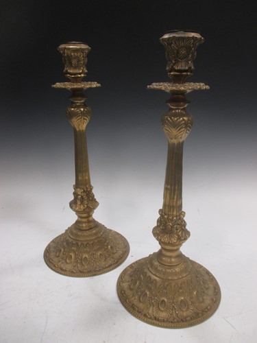 Lot 63 - A pair of early 20th century pressed brass...