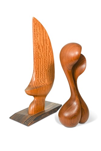 Lot 60 - A satinwood carving in the form of a sail