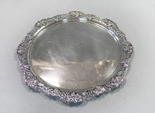 Lot 405 - A George VI silver tray