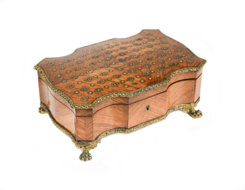 Lot 410 - A kingwood table casket, 19th century