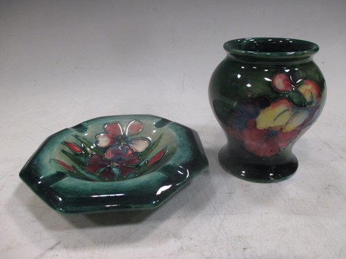Lot 65 - A small Moorcroft vase 8cm high and a...