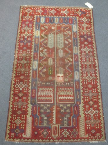 Lot 498 - A Bergama rug, early 20th century
