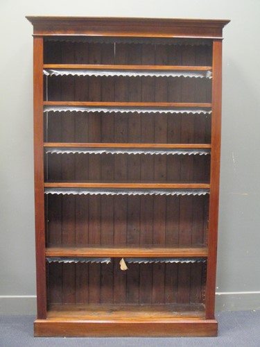 Lot 505 - A Victorian walnut full height bookshelf with...