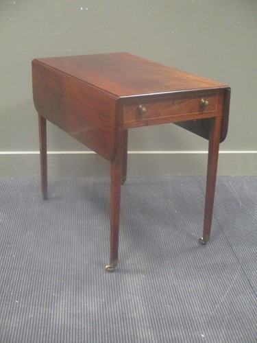Lot 406 - A George III flame mahogany Pembroke table,...