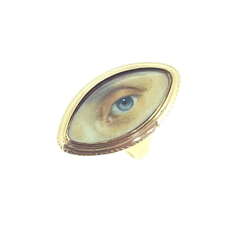 Lot 44 - A Georgian lover's eye portrait miniature ring