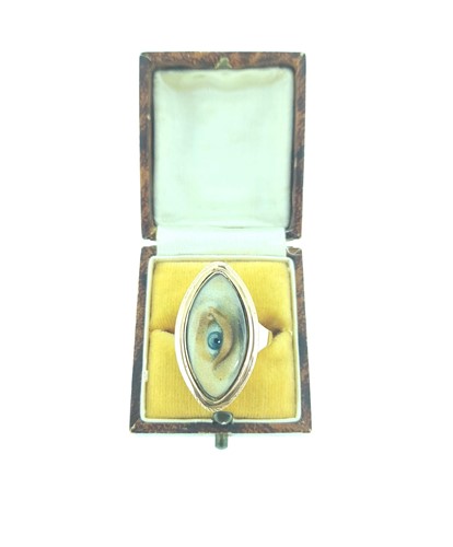 Lot 44 - A Georgian lover's eye portrait miniature ring
