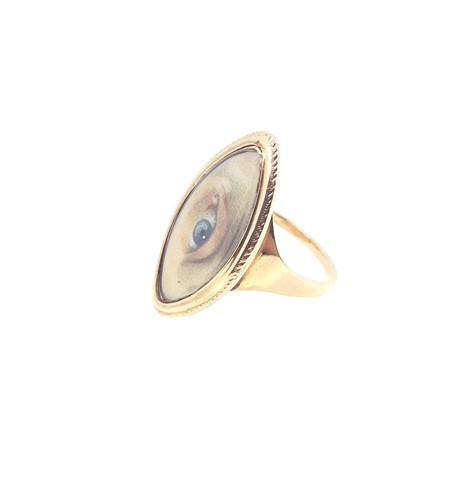 Lot 44 - A Georgian lover's eye portrait miniature ring