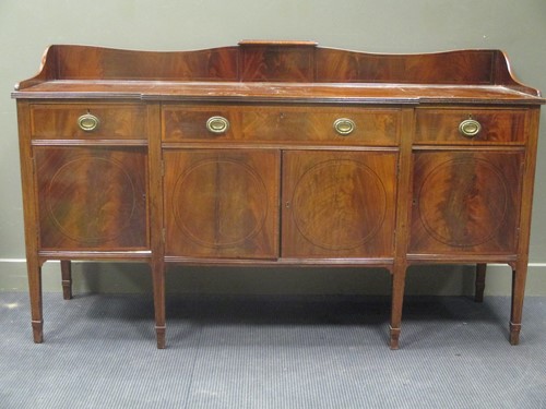 Lot 555 - A 19th century mahogany and satinwood strung...