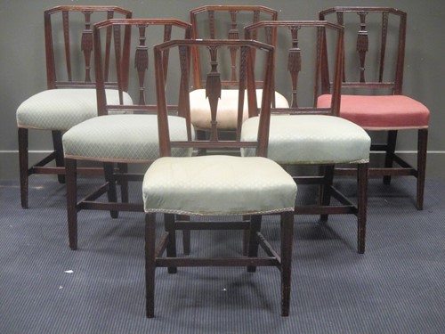 Lot 382 - A set of six Regency style mahogany dining...