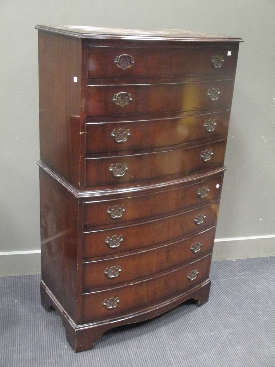 Lot 504 - A George III reproduction mahogany bow fronted...