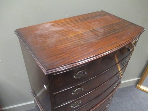 Lot 504 - A George III reproduction mahogany bow fronted...
