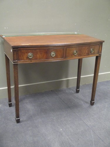 Lot 437 - A George III style mahogany bow fronted side...