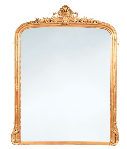 Lot 422 - A Victorian giltwood overmantel mirror