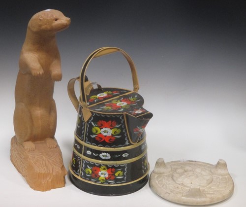 Lot 39 - A large bargeware water jug, 35cm high with...