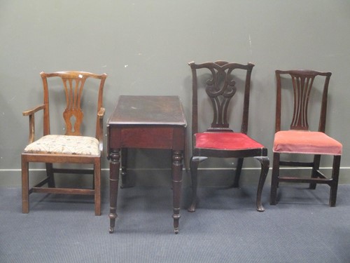 Lot 350 - A Victorian mahogany Pembroke table, two 19th...