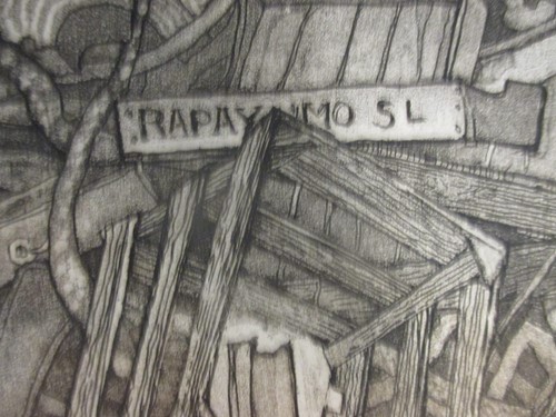 Lot 333 - A small signed woodcut by Ulla Frisch, another...