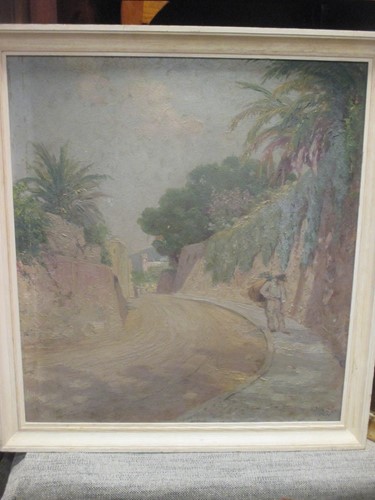 Lot 296 - Otto Leu (1855-1922) Street scene with figure...