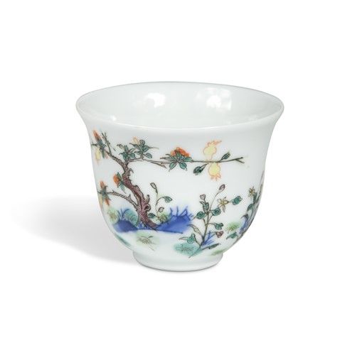 Lot 365 - A small Chinese porcelain 'month' cup