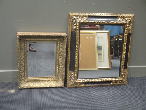Lot 543 - A modern gilt framed wall mirror 63 x 49cm and...