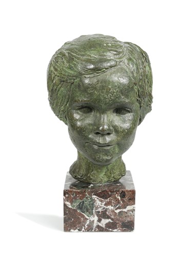Lot 48 - Franta Belsky, (Czechoslovakian, 1921-2000), bronze bust of Jane Brunel Cohen, 1958