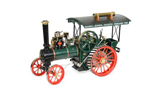 Lot 630 - A precision built 1 inch scale live steam model of a Traction Engine by Maxwell Hemmens, 1995