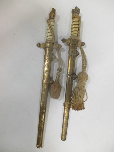 Lot 99 - Two World War Two German officer's Naval...