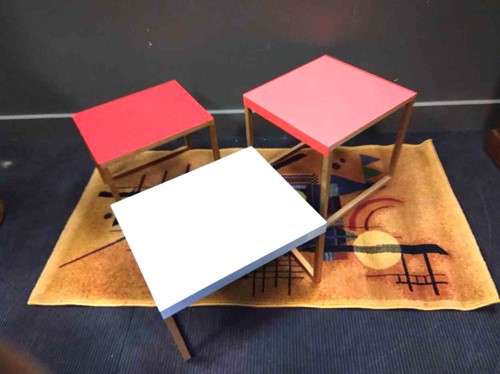 Lot 467 - A set of Habitat 'Kilo' painted metal and pale-...