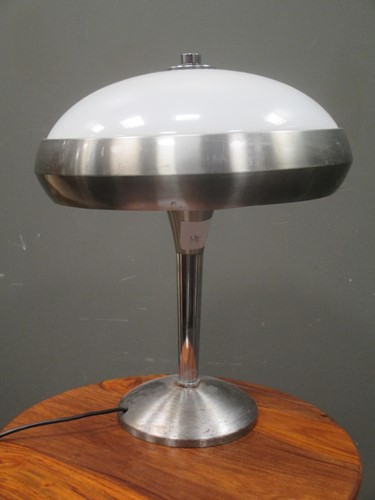 Lot 538 - A 20th century chrome table lamp, 45cm high...