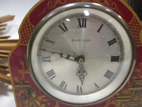 Lot 44 - Two Chinoiserie case mantel clocks with...
