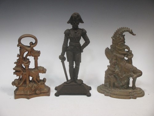 Lot 108 - A Lord Nelson cast iron doorstop and two...