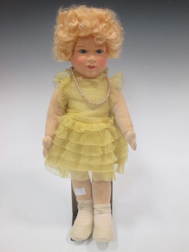 Lot 55 - Chad Valley Bambina doll with yellow party...