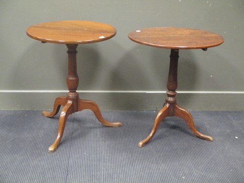 Lot 361 - Two George III oak occasional tables, 63 and...
