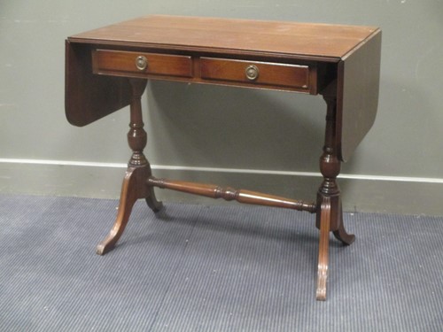 Lot 378 - A George III style sofa table, 73 x 144 x 51cm...